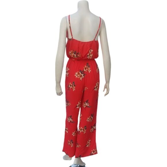 418133....Red Mimi Chica Floral Jumpsuit Size XS - Picture 4 of 8